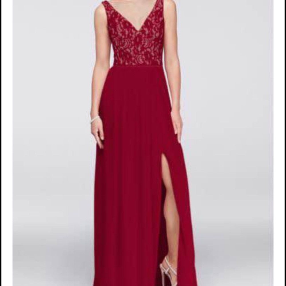 Red bridesmaid dress